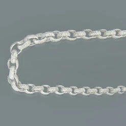 10K White Gold Cable Chain Eternity Diamond Necklace 52.87ct