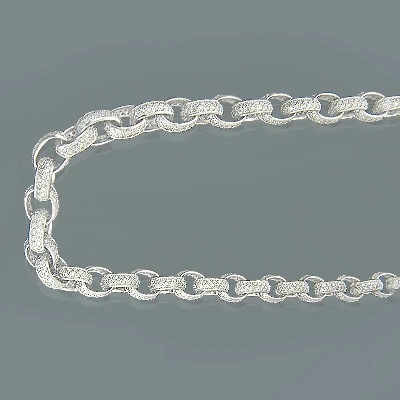 10K White Gold Cable Chain Eternity Diamond Necklace 52.87ct