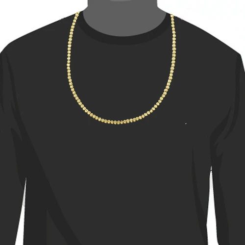 10K Yellow Gold Moon Cut Chain 5mm 22-40in - Image 3