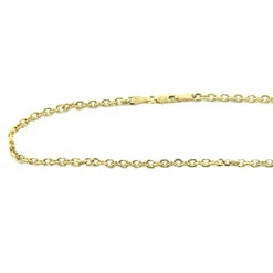 Men's 14K Yellow Gold Cable Chain, 20in-40in Long, 3mm Wide