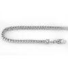 Men's Solid 14K White Gold Franco Chain White Yellow Gold 3mm Wide, 24in - 40in