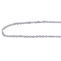 14K White Gold Cable Chain 20in-40in Long 3mm Wide