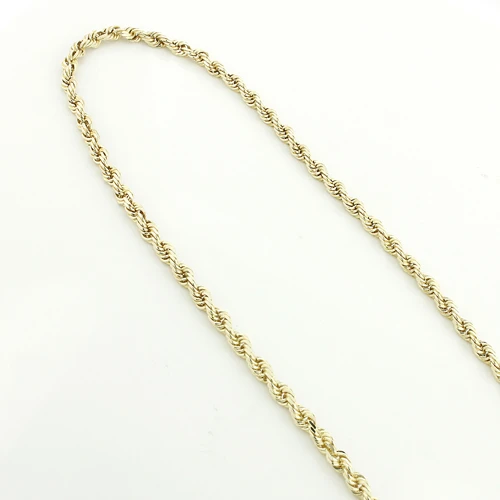 14K Yellow Gold Rope Chain 2mm 22-30in - Image 2