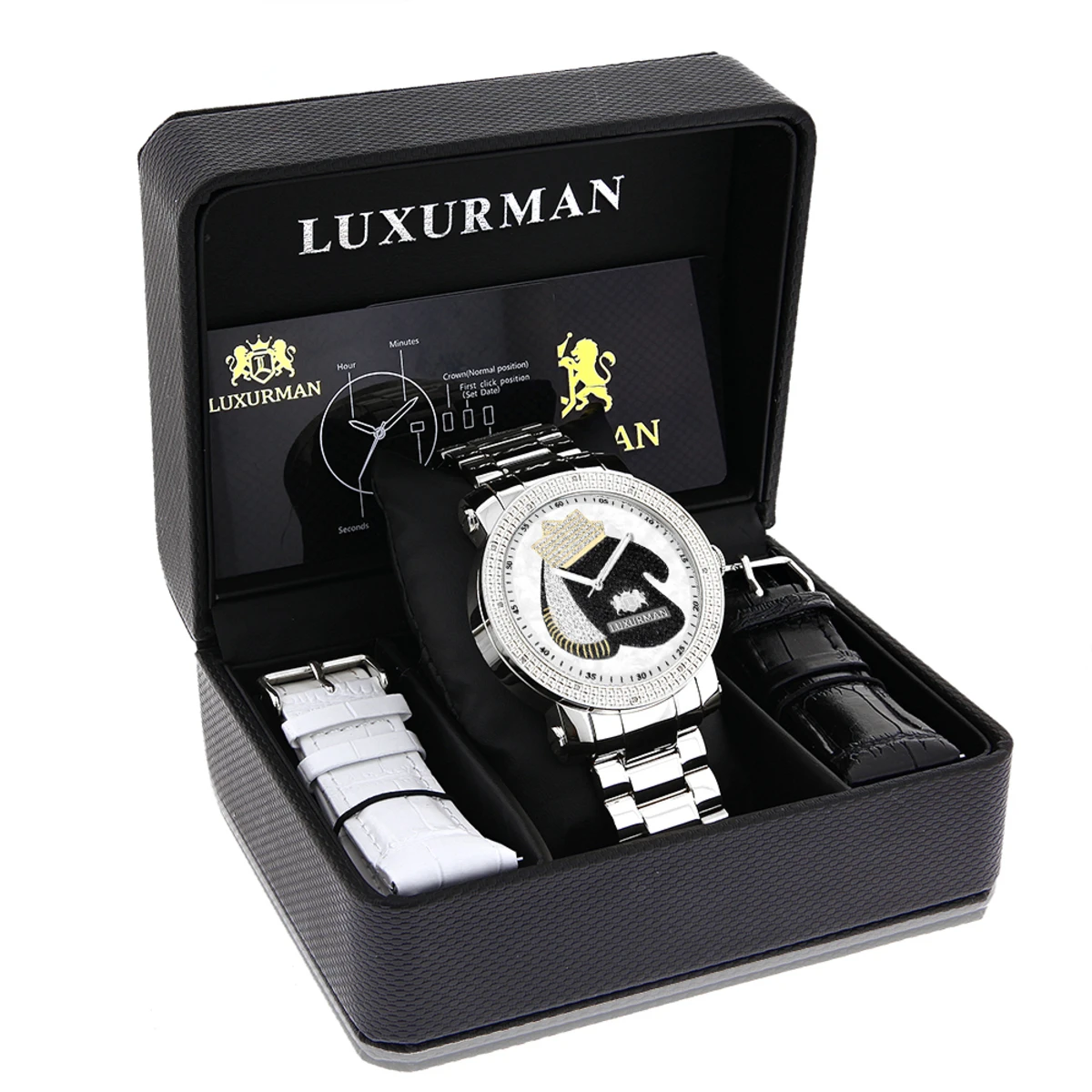 Boxing Gloves Diamond Watch For Men By Luxurman Southpaw Limited Edition - Image 4