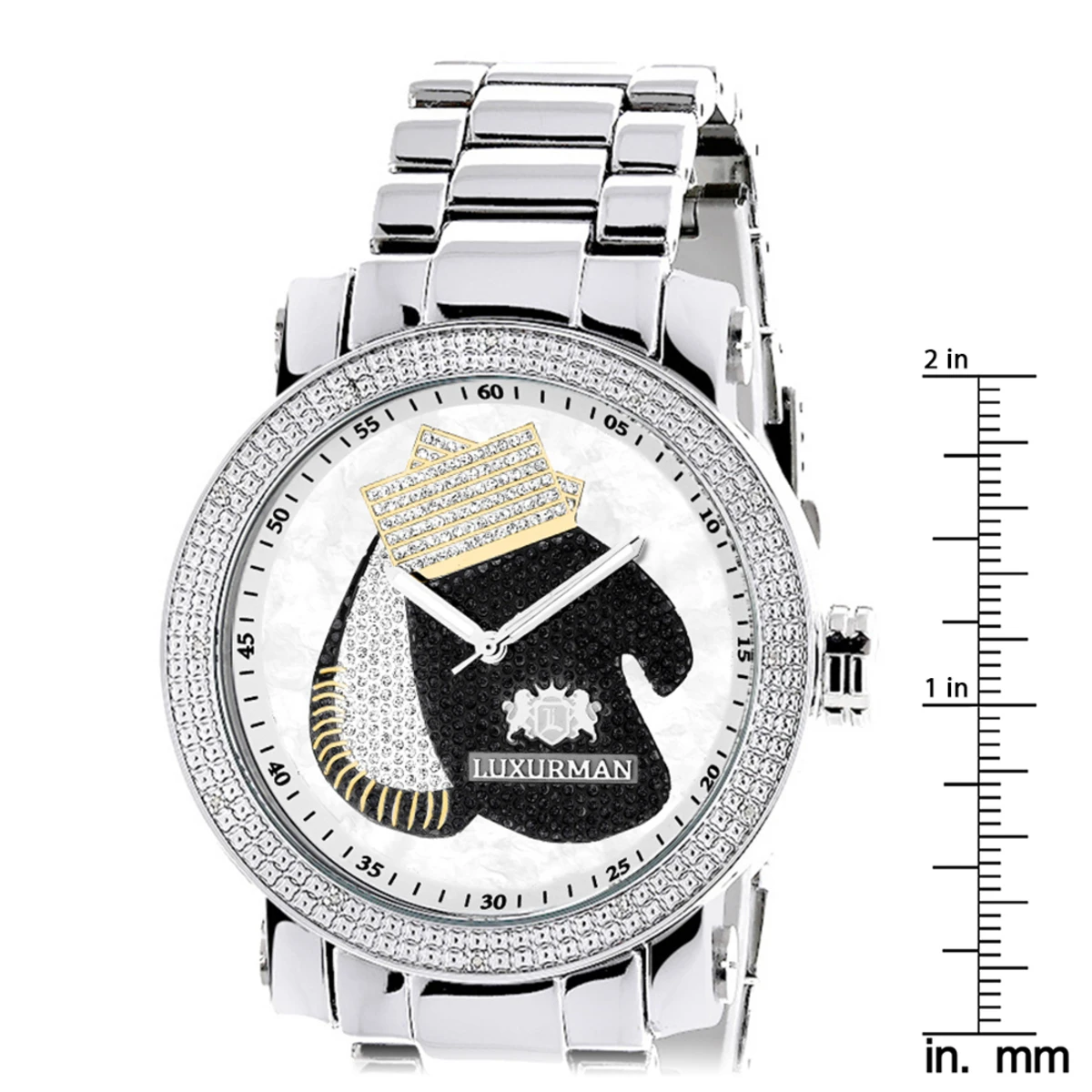 Boxing Gloves Diamond Watch For Men By Luxurman Southpaw Limited Edition - Image 5
