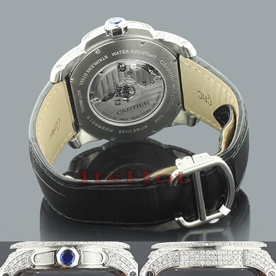 Custom Cartier De Calibre Men's Diamond Watch 9.25ct - Image 2