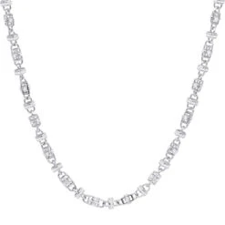 Diamond Hip Hop Chain 14K White Gold 11.00ct