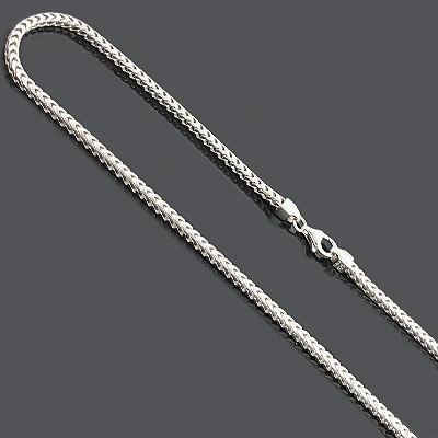 Franco Chain Necklace 3mm 36" Sterling Silver