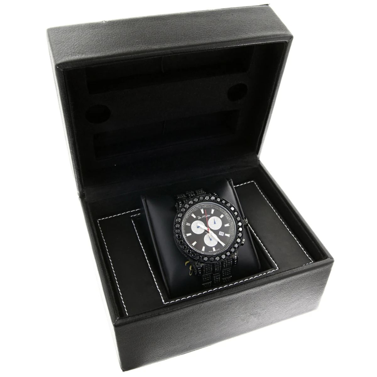 Hip-Hop Custom Joe Rodeo Men's Black Diamond Watch 36.7ct Master Pilot - Image 4