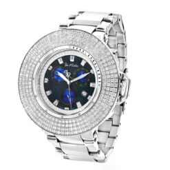 Hip Hop Joe Rodeo Razor Men's Iced Out Diamond Bezel Watch 10.4ct