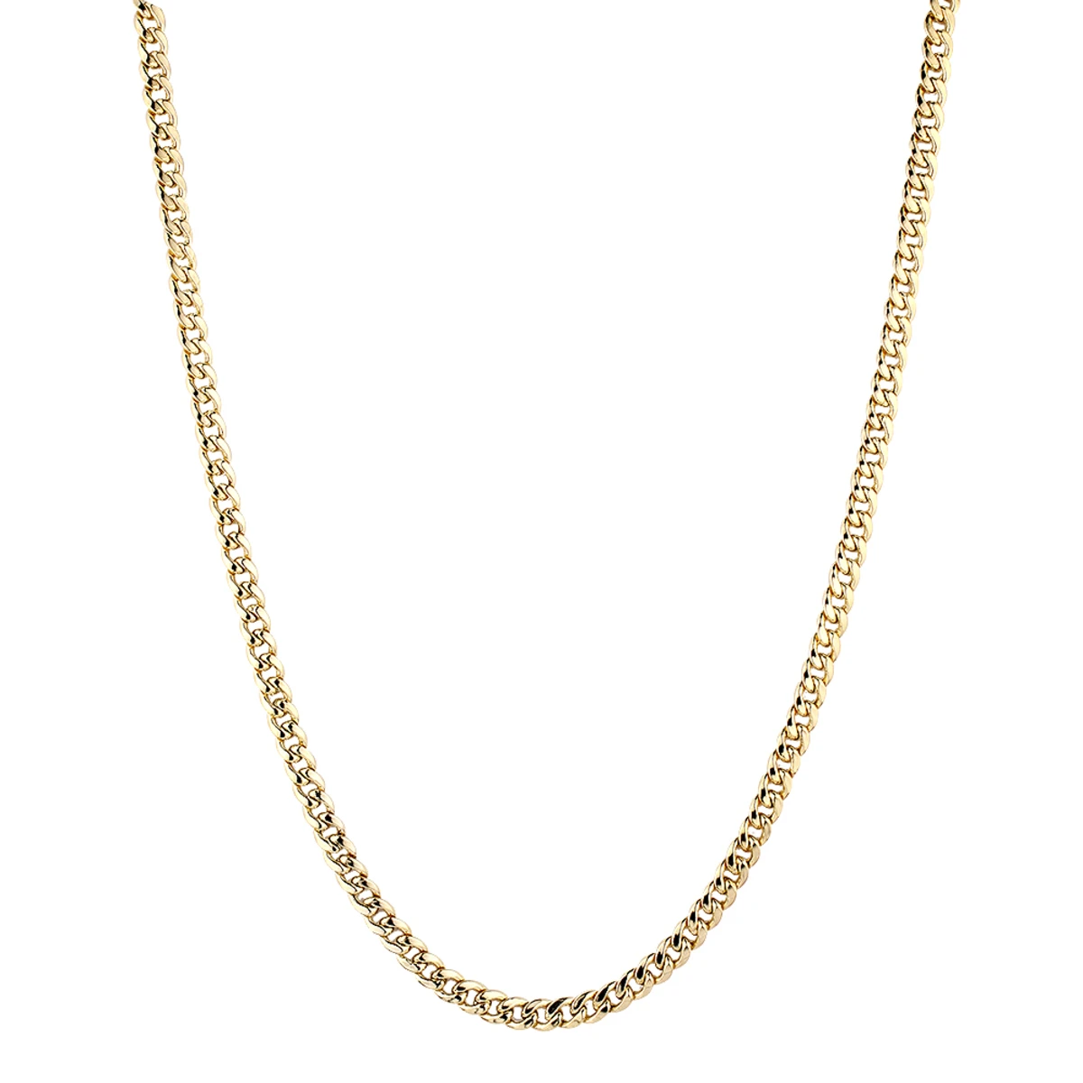 Hollow 10K Yellow Gold Cuban Link Chain For Men Miami 5.5mm Wide 8.5-24 Inches. - Image 3