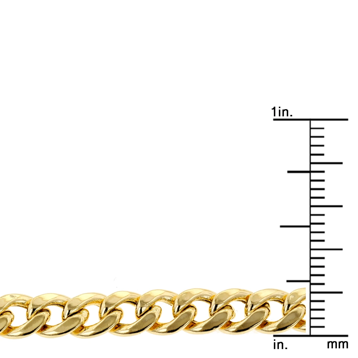 Hollow 10K Yellow Gold Cuban Link Chain For Men Miami 5.5mm Wide 8.5-24 Inches. - Image 4