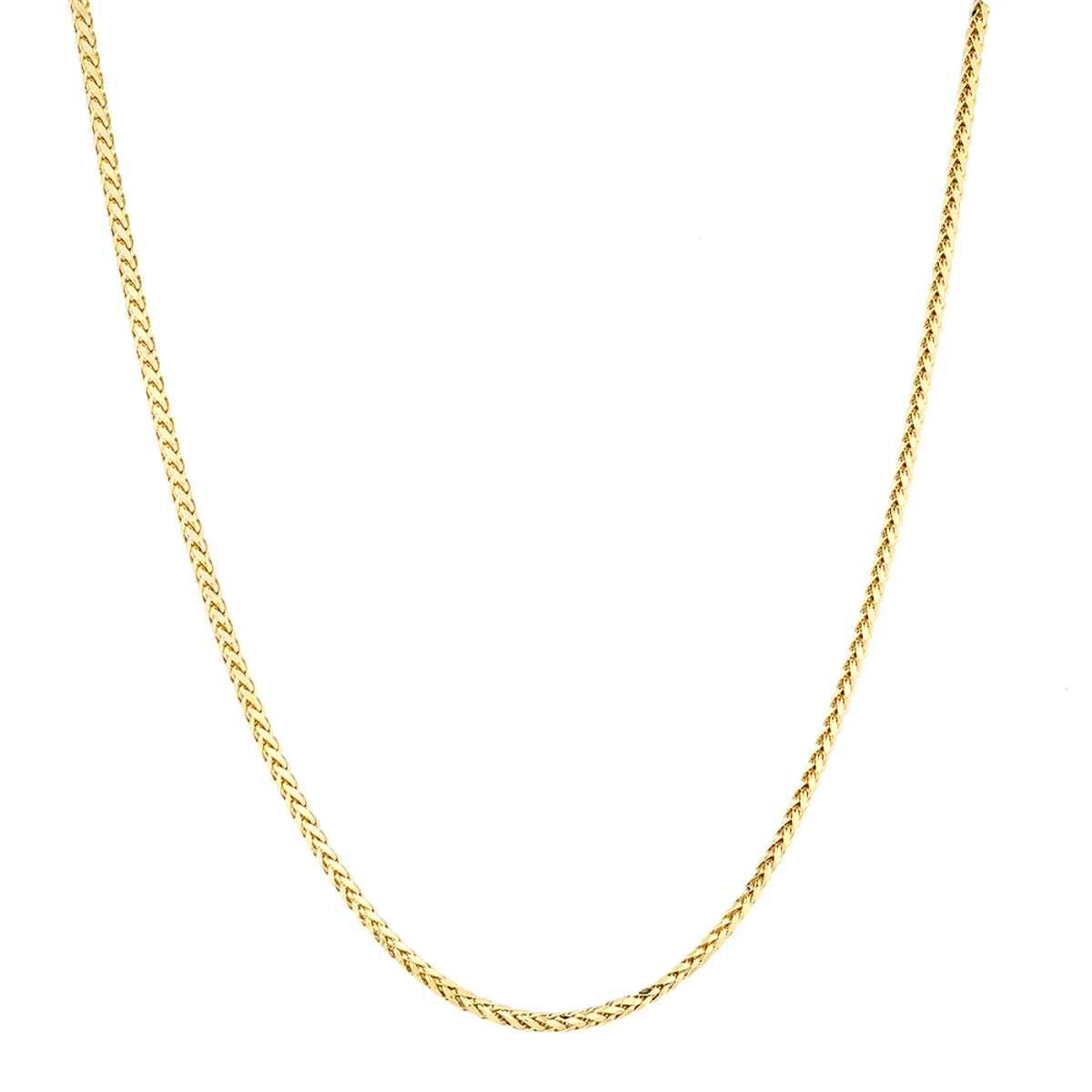 Hollow 14K Yellow Gold Franco Chain For Men Round Diamond Cut 4mm Wide - Image 3