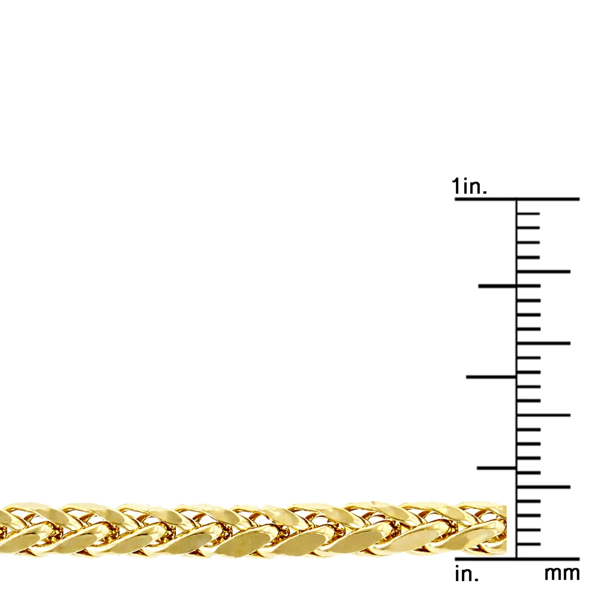 Hollow 14K Yellow Gold Franco Chain For Men Round Diamond Cut 4mm Wide - Image 4