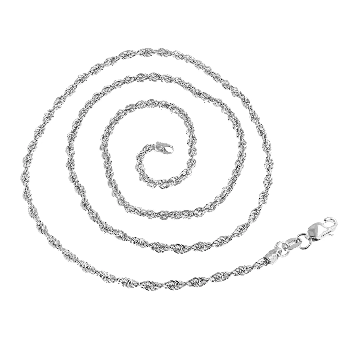 Hollow 14K Yellow Gold Rope Chain For Men & Women 1.5mm Wide - Image 3