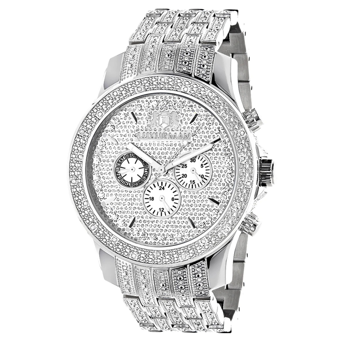 Iced Out Men's Diamond Watch By LUXURMAN 1 Carat