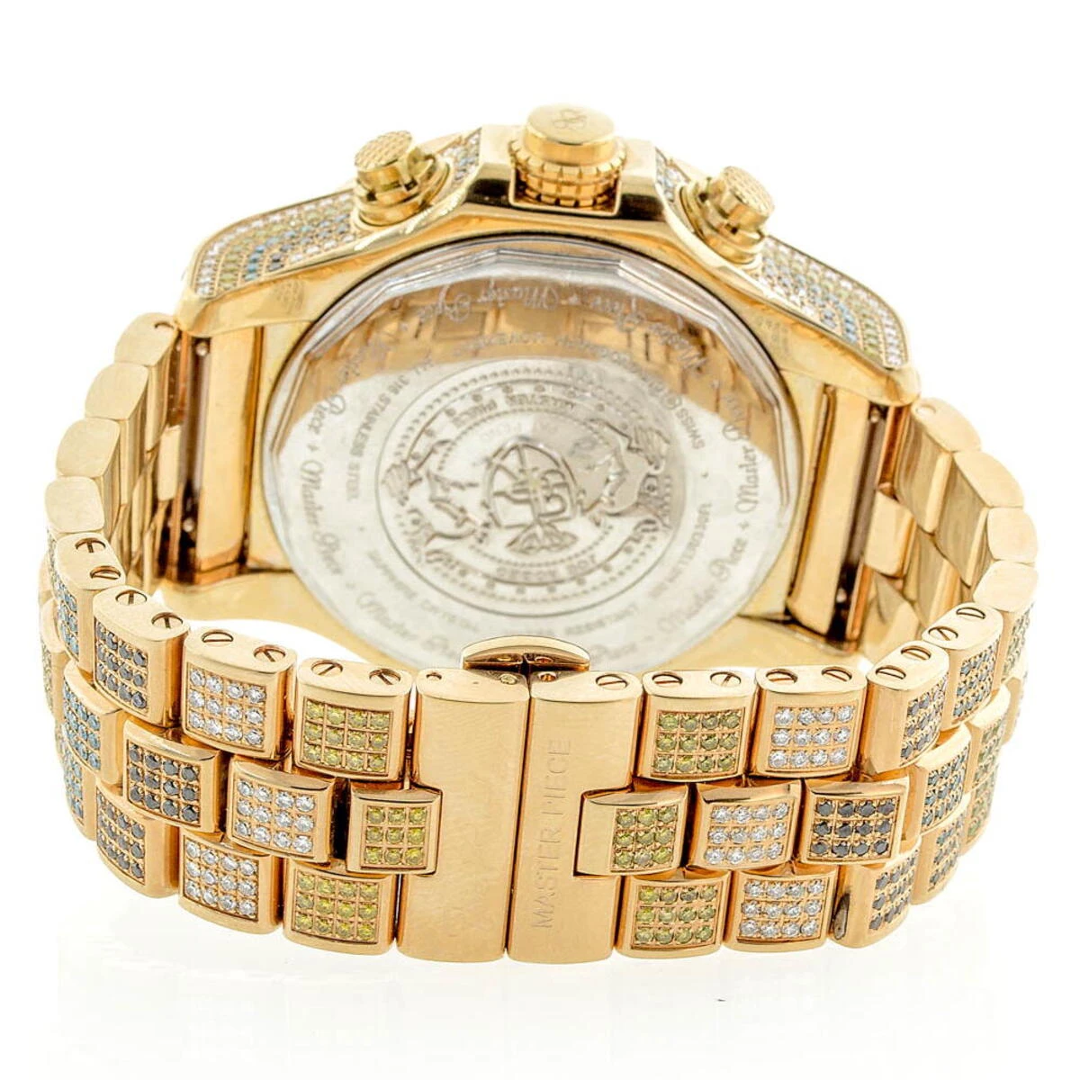 Iced Out Men's Joe Rodeo Watch 26.7ct Yellow - Image 8