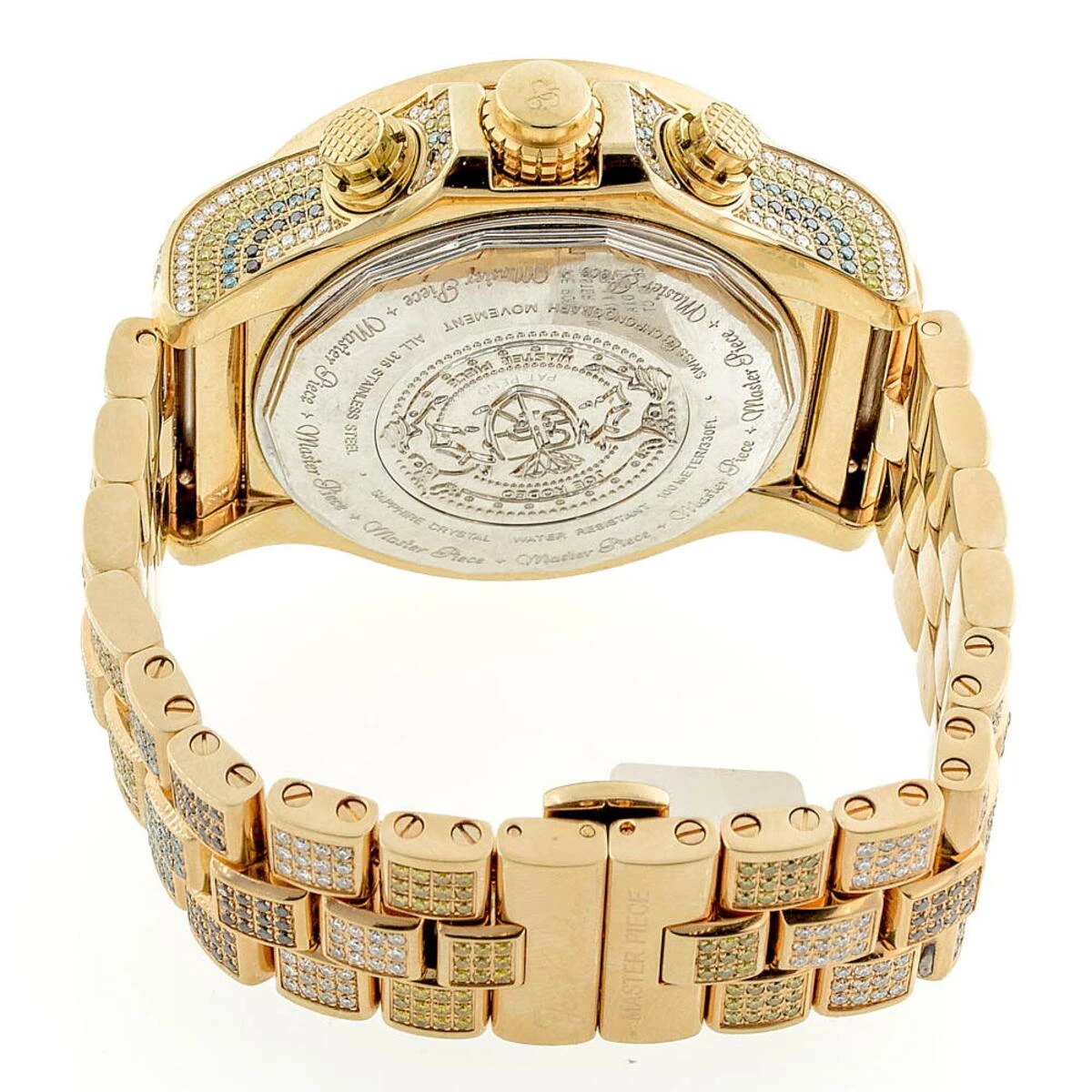 Iced Out Men's Joe Rodeo Watch 26.7ct Yellow - Image 10