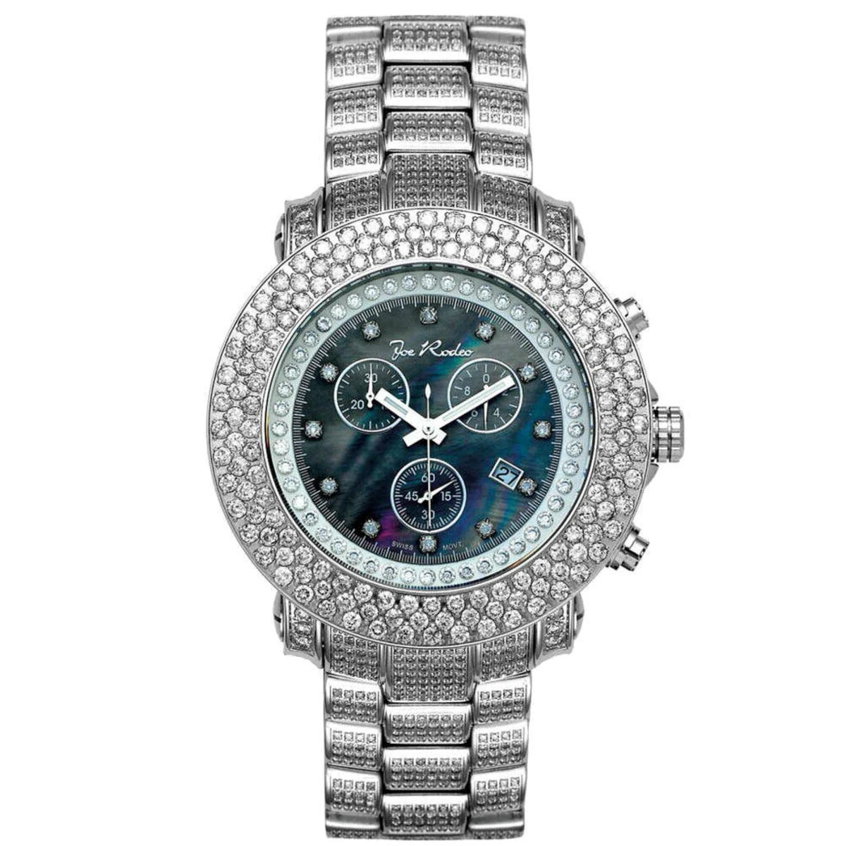 Joe Rodeo Junior Men's Diamond Watch 17.50ct Black MOP - Image 3