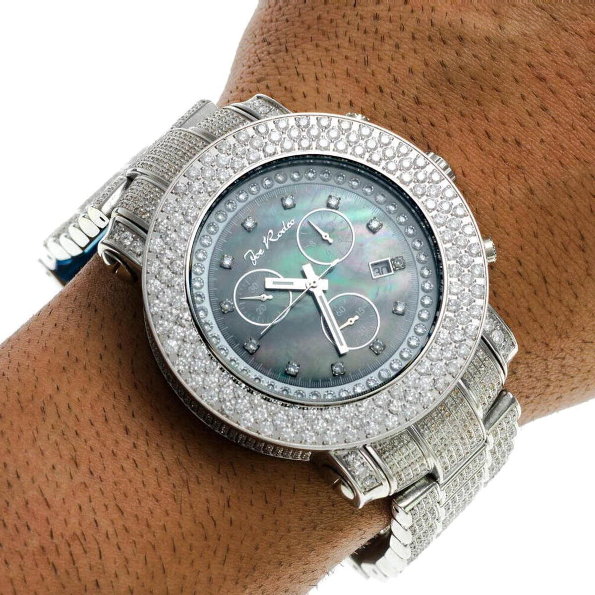 Joe Rodeo Junior Men's Diamond Watch 17.50ct Black MOP - Image 8