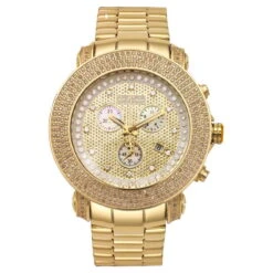Joe Rodeo Junior Men's Diamond Watch 3.3ct Yellow Gold Plated