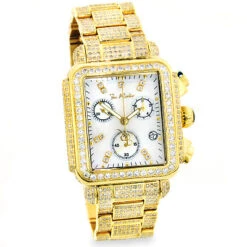 Joe Rodeo Madison Diamond Watch Yellow Gold Plated 10.25ct