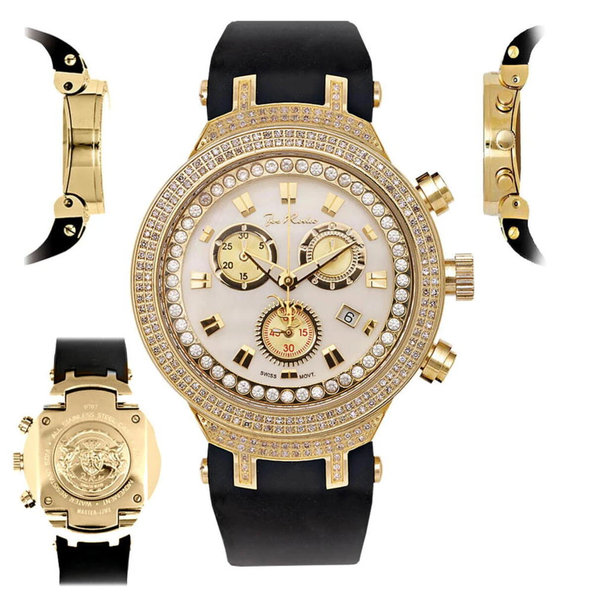 Joe Rodeo Master Men's Diamond Watch 2.20ct Yellow - Image 6