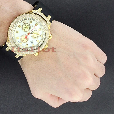 Joe Rodeo Master Men's Diamond Watch 2.20ct Yellow - Image 4