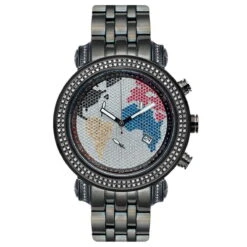 JoJo Joe Rodeo Watch - Tyler World Map, 2.00 Ctw. Black