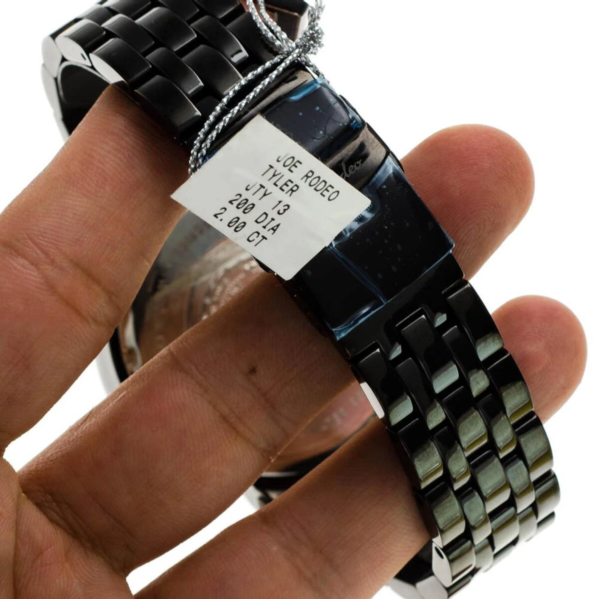 JoJo Joe Rodeo Watch - Tyler World Map, 2.00 Ctw. Black - Image 9