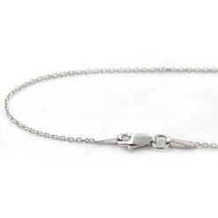 Ladies 14 Karat Solid 14K White Gold Chain 16 To 18 Inches Long