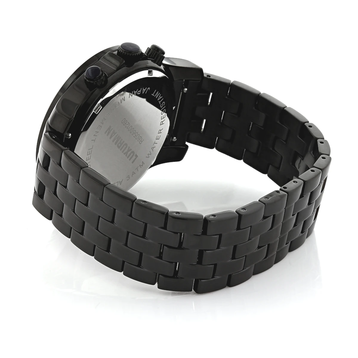 Luxurman Men's Black Diamond Watch 2.25ct Blue MOP - Image 2