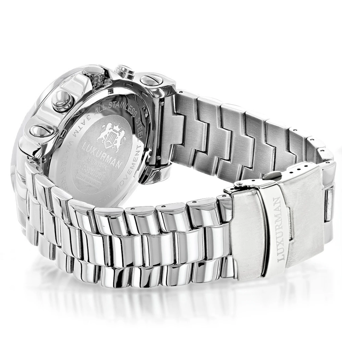 Oversized Men's Diamond Watch 0.25ct Luxurman Escalade - Image 2