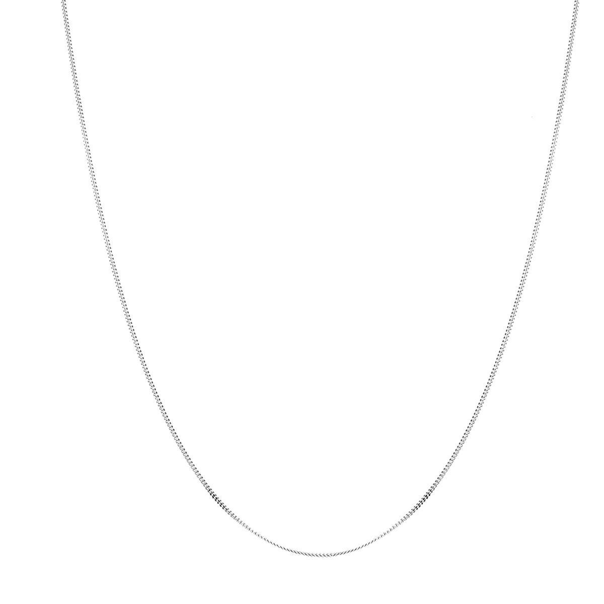 LUXURMAN Solid 10K White Gold Curb Chain For Men & Women Gourmette 1.5mm - Image 5