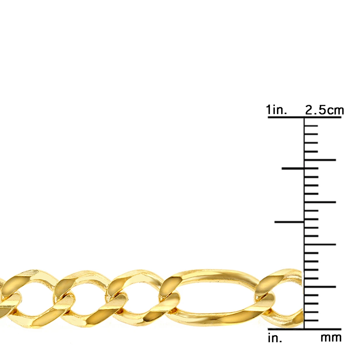 LUXURMAN Solid 10K Yellow Gold Figaro Chain For Men 7mm Wide - Image 4