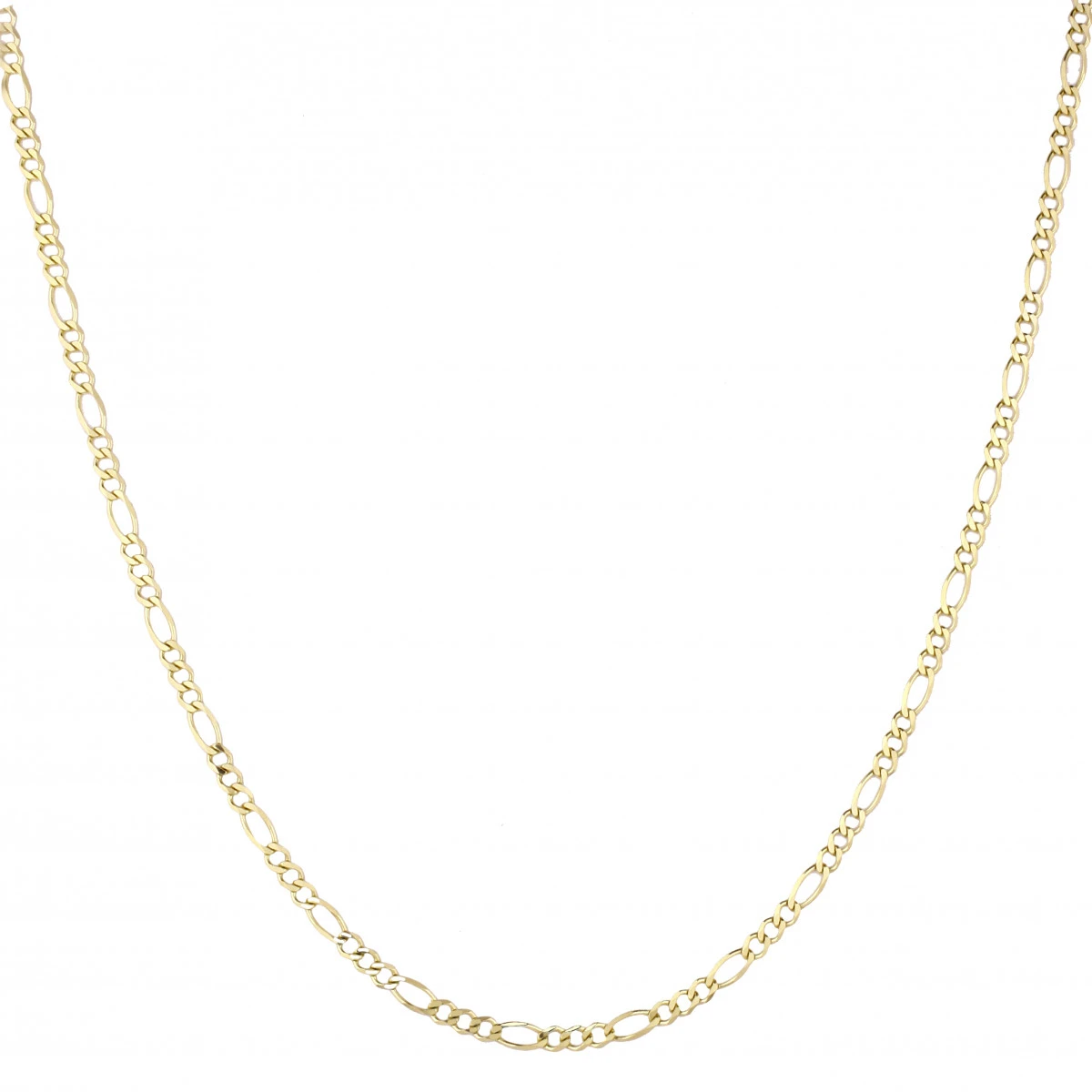 LUXURMAN Solid 10K Yellow Gold Figaro Chain For Men & Women 3mm Wide - Image 3