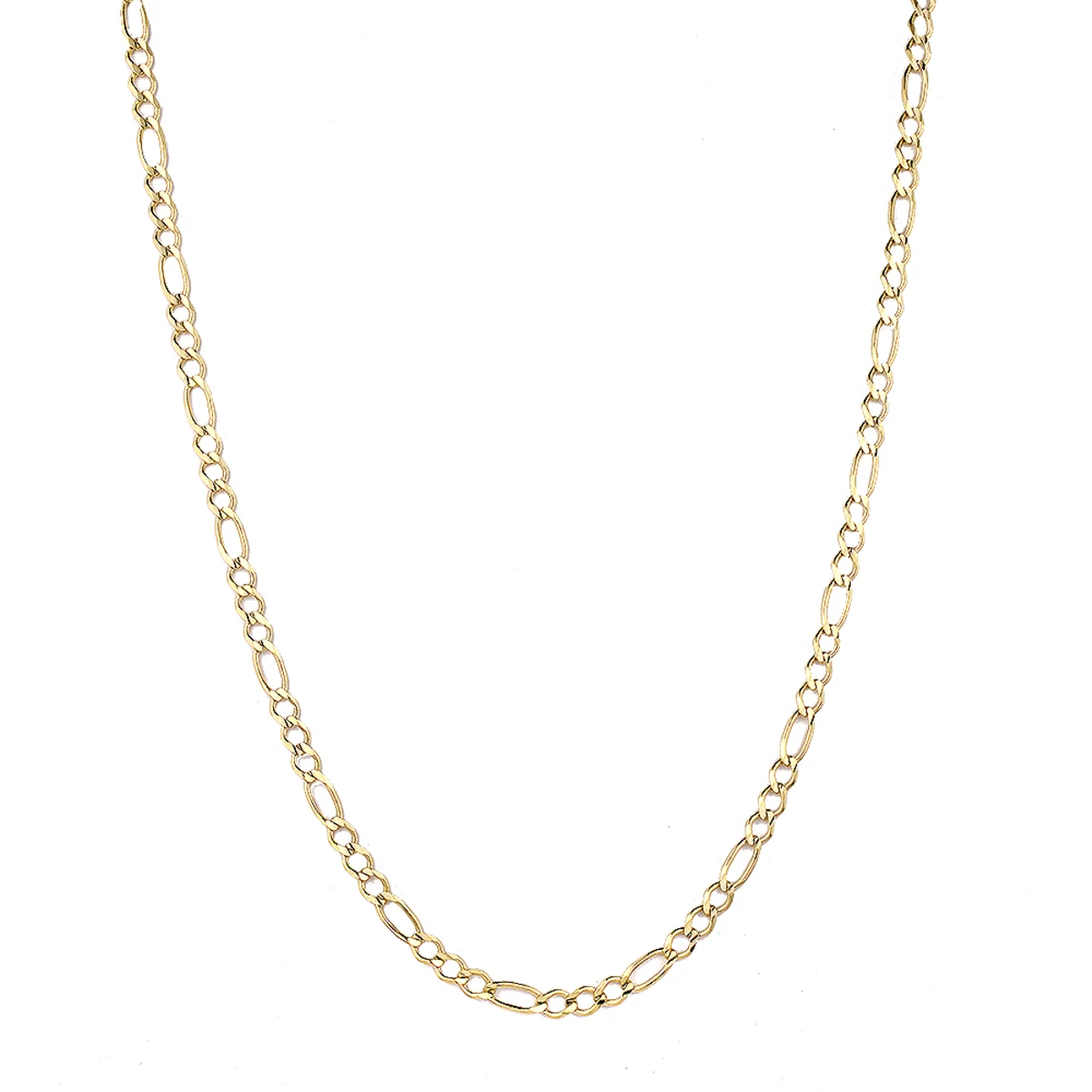 LUXURMAN Solid 10K Yellow Gold Figaro Chain For Men & Women 6mm Wide - Image 3