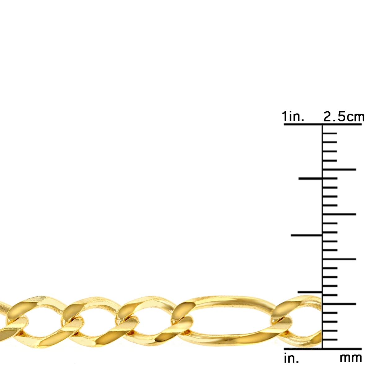 LUXURMAN Solid 10K Yellow Gold Figaro Chain For Men & Women 6mm Wide - Image 4