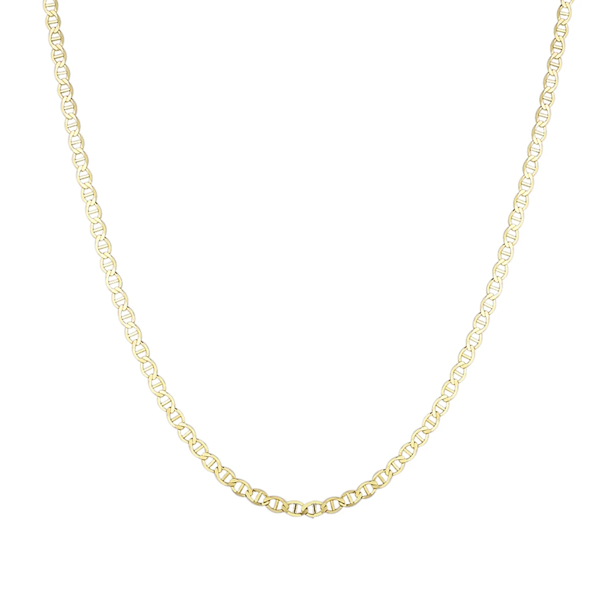 LUXURMAN Solid 10K Yellow Gold Mariner Chain For Men & Women 3mm Wide - Image 3