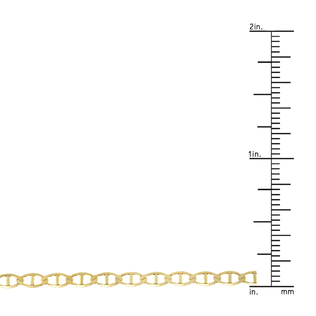LUXURMAN Solid 10K Yellow Gold Mariner Chain For Men & Women 3mm Wide - Image 4