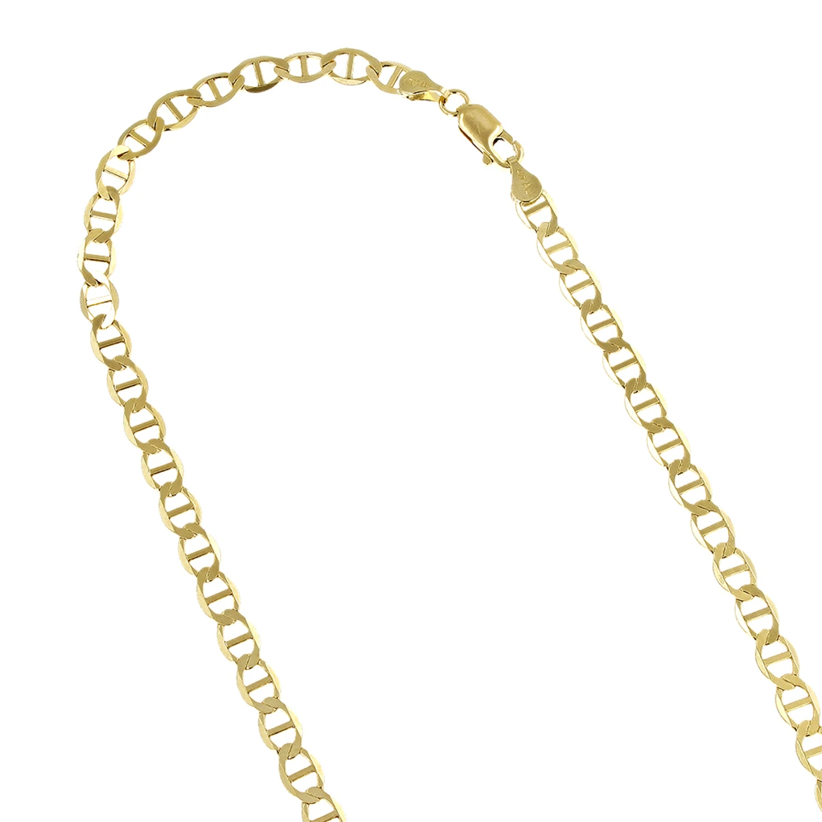 LUXURMAN Solid 10K Yellow Gold Mariner Chain For Men & Women 3mm Wide