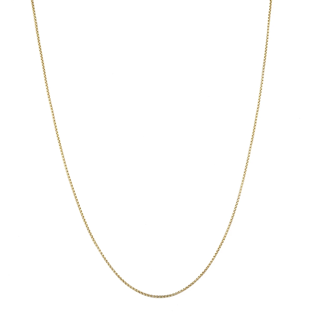 LUXURMAN Solid 14K White Gold Box Chain For Men & Women Round 1.7mm Wide - Image 3