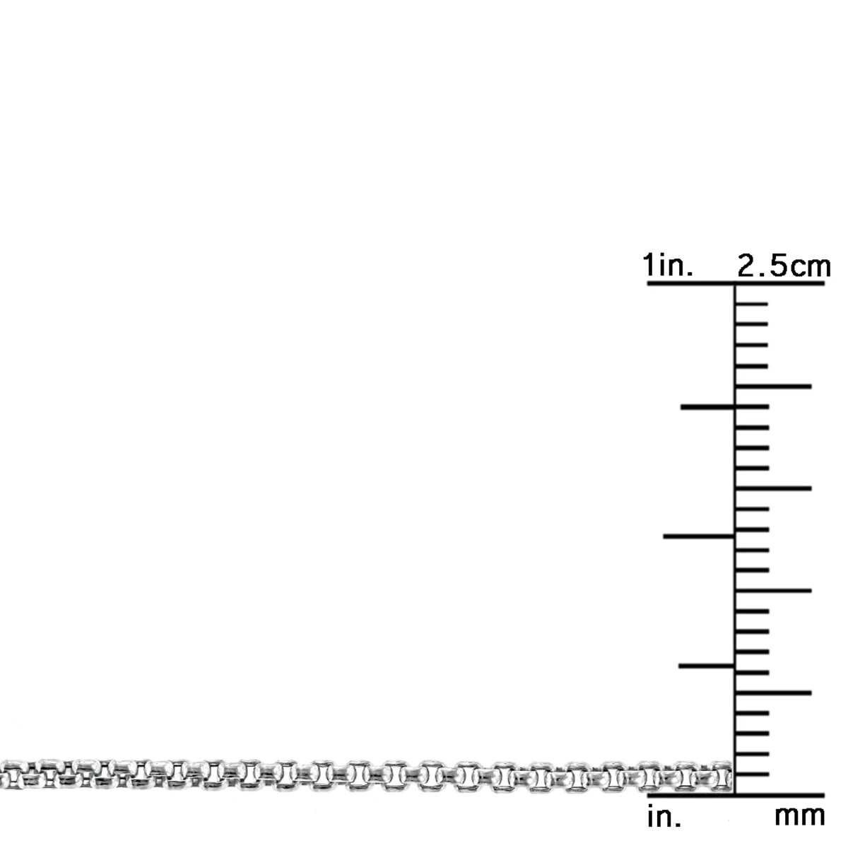 LUXURMAN Solid 14K White Gold Box Chain For Men & Women Round 1.7mm Wide - Image 4