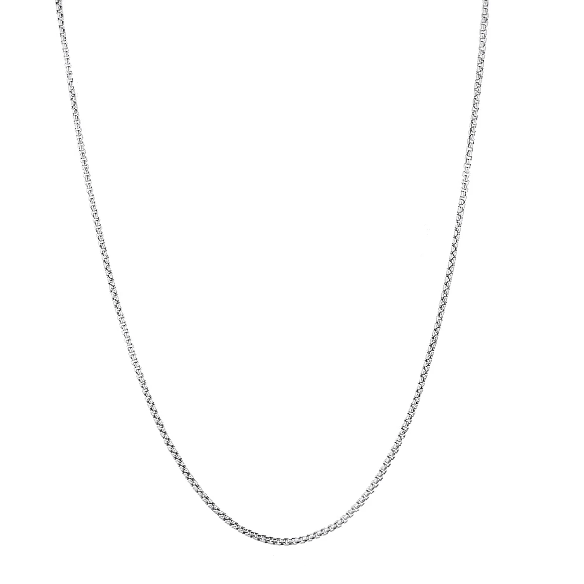 Solid 14K Yellow Gold Box Chain For Men & Women Round 2.4mm Wide - Image 5