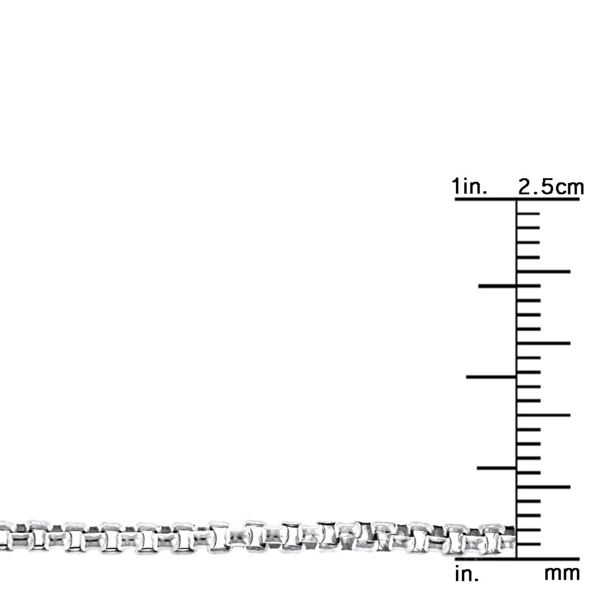 Solid 14K Yellow Gold Box Chain For Men & Women Round 2.4mm Wide - Image 7