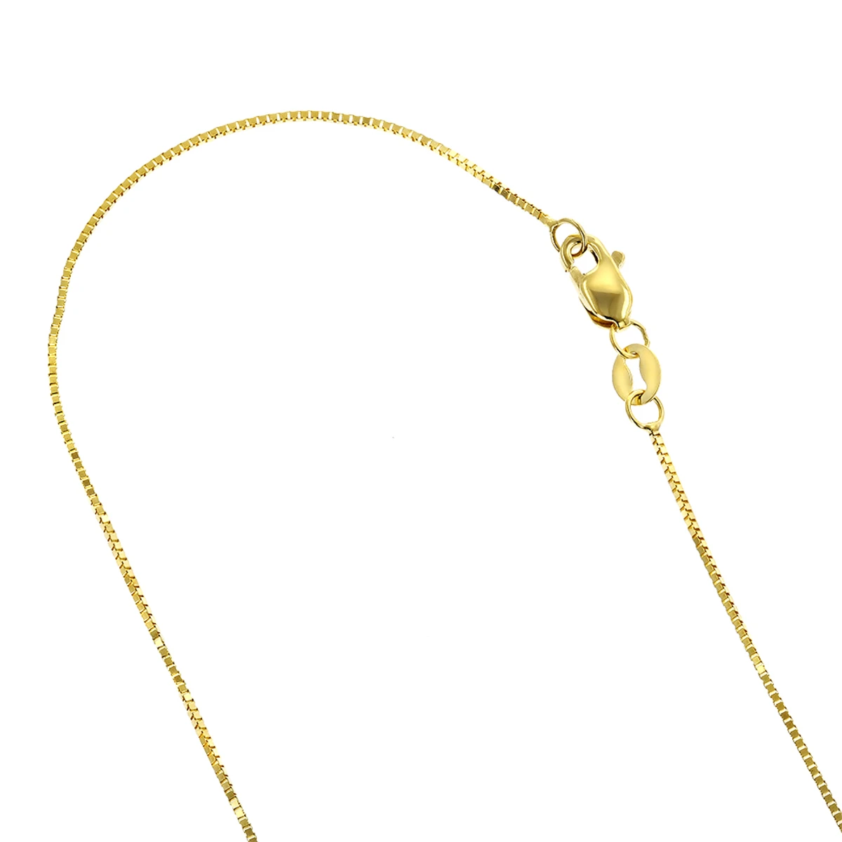 LUXURMAN Solid 14K Yellow Gold Box Chain For Women 0.7mm Wide