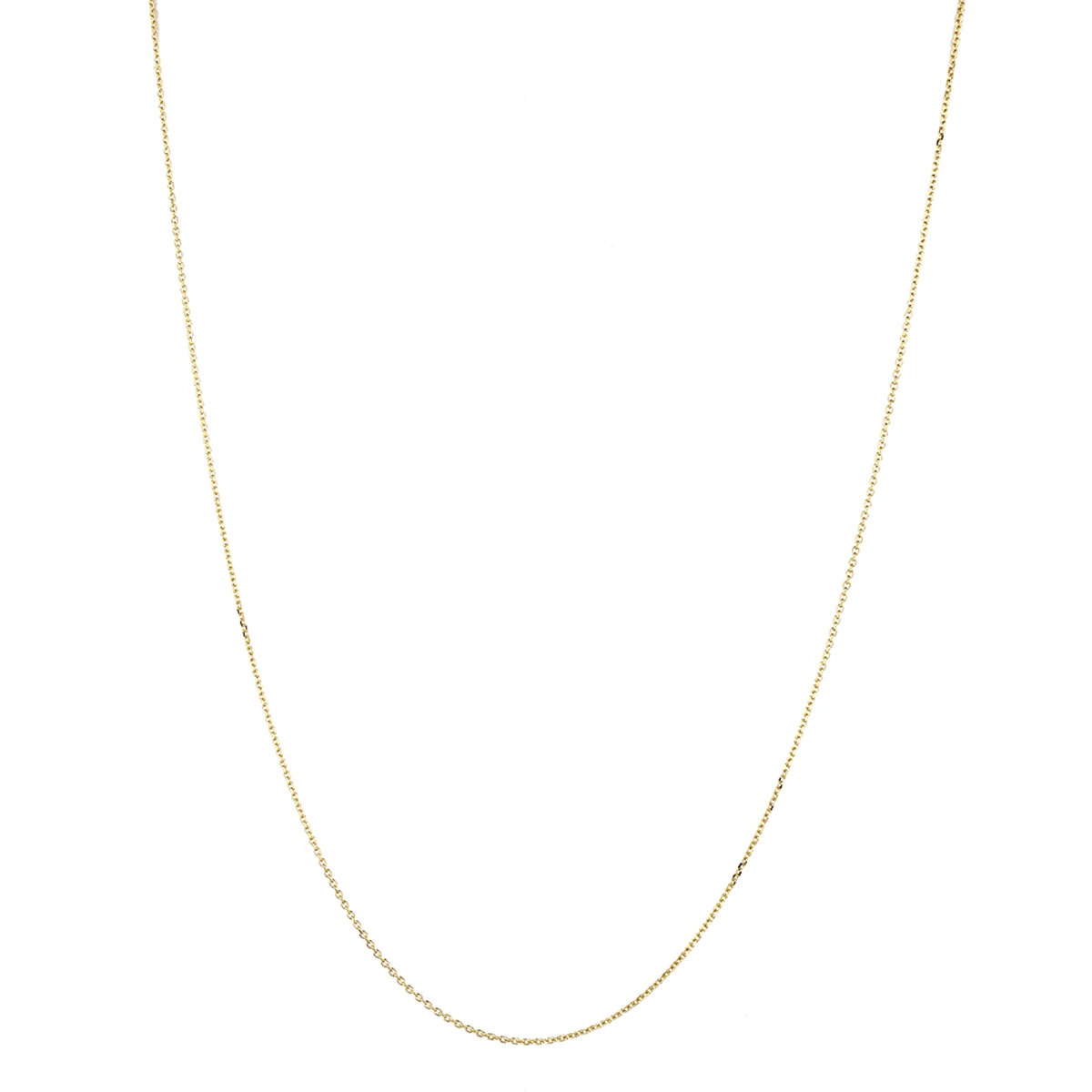 LUXURMAN Solid 14K Yellow Gold 1.1mm Cable Chain For Men & Women Lobster Clasp - Image 8