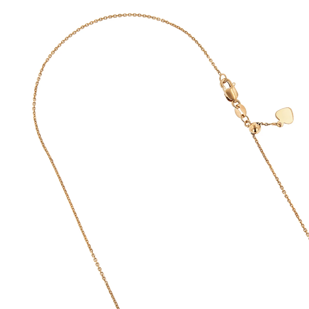LUXURMAN Solid 14K Yellow Gold Cable Chain For Women Adjustable 0.9mm - Image 3