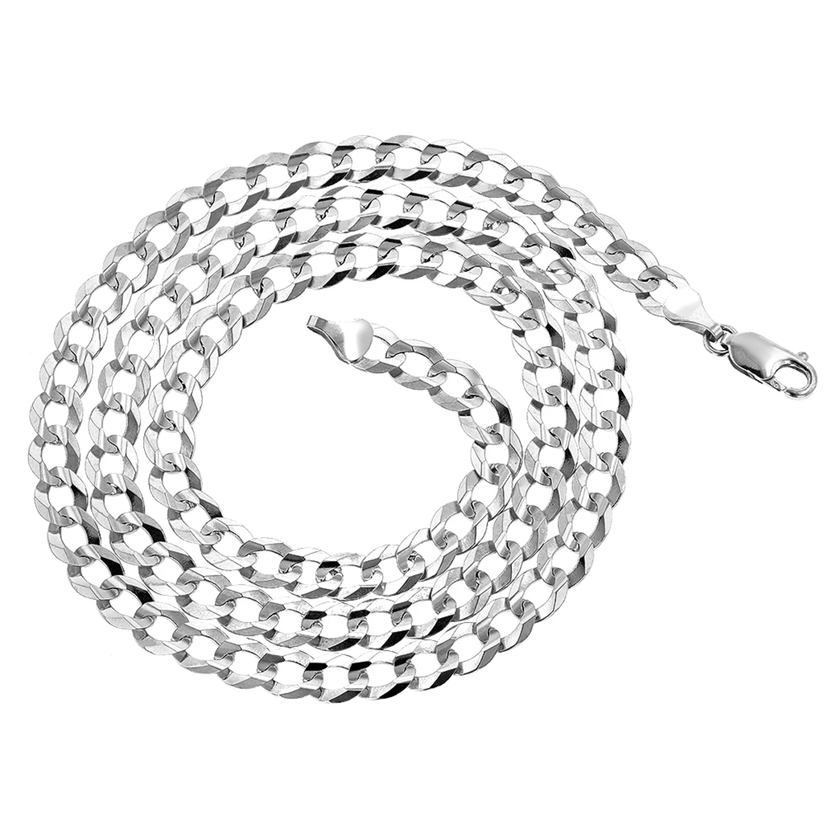 LUXURMAN Solid 14K White Gold Curb Chain For Men & Women Comfort 2.6mm Wide - Image 3