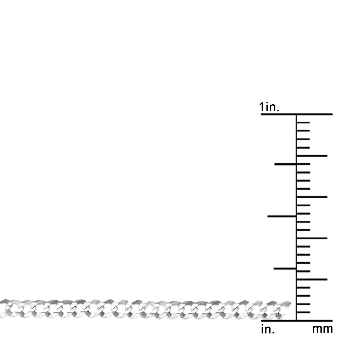 LUXURMAN Solid 14K White Gold Curb Chain For Men & Women Comfort 2.6mm Wide - Image 7